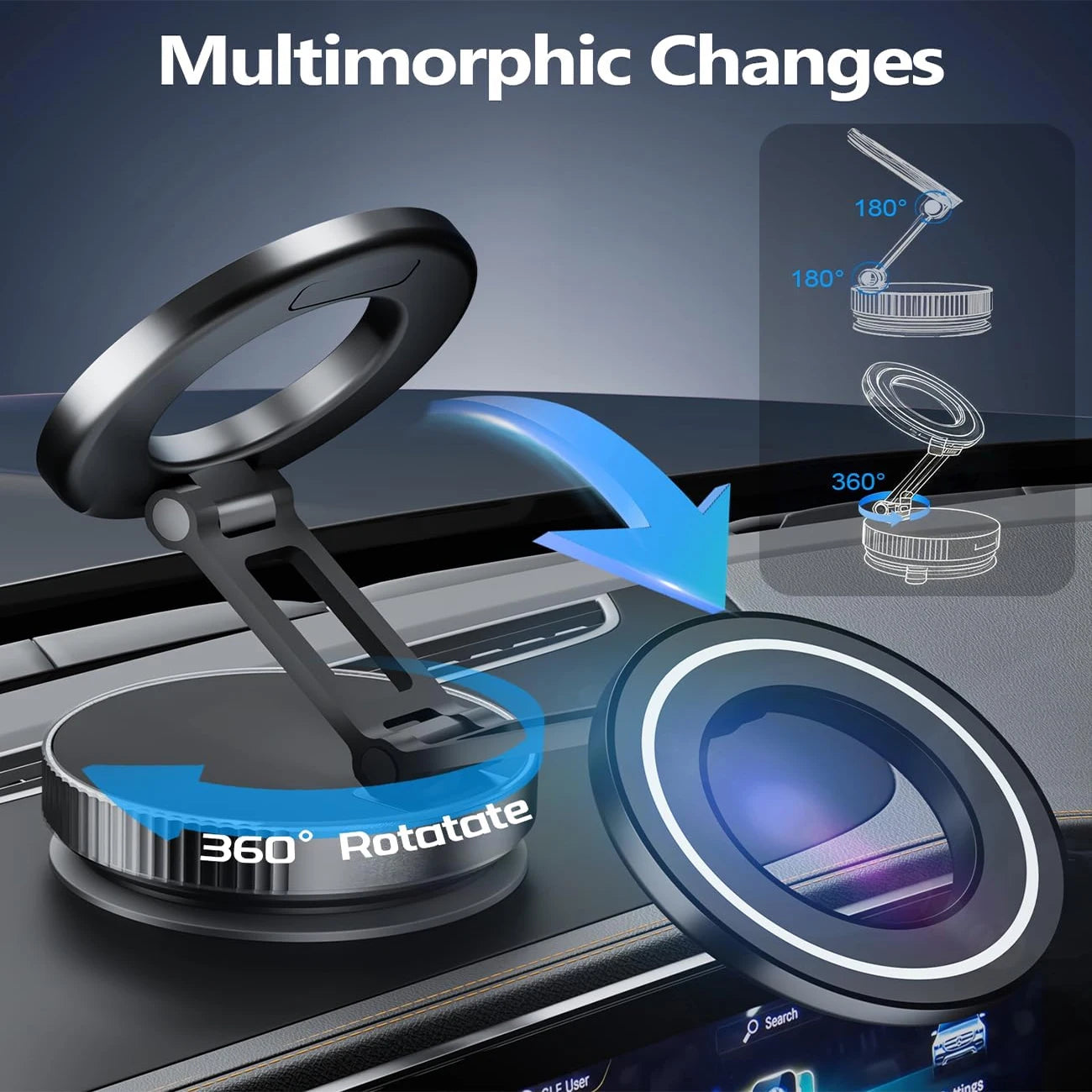 2026 Upgraded Vacuum Magnetic Car Phone Holder 360