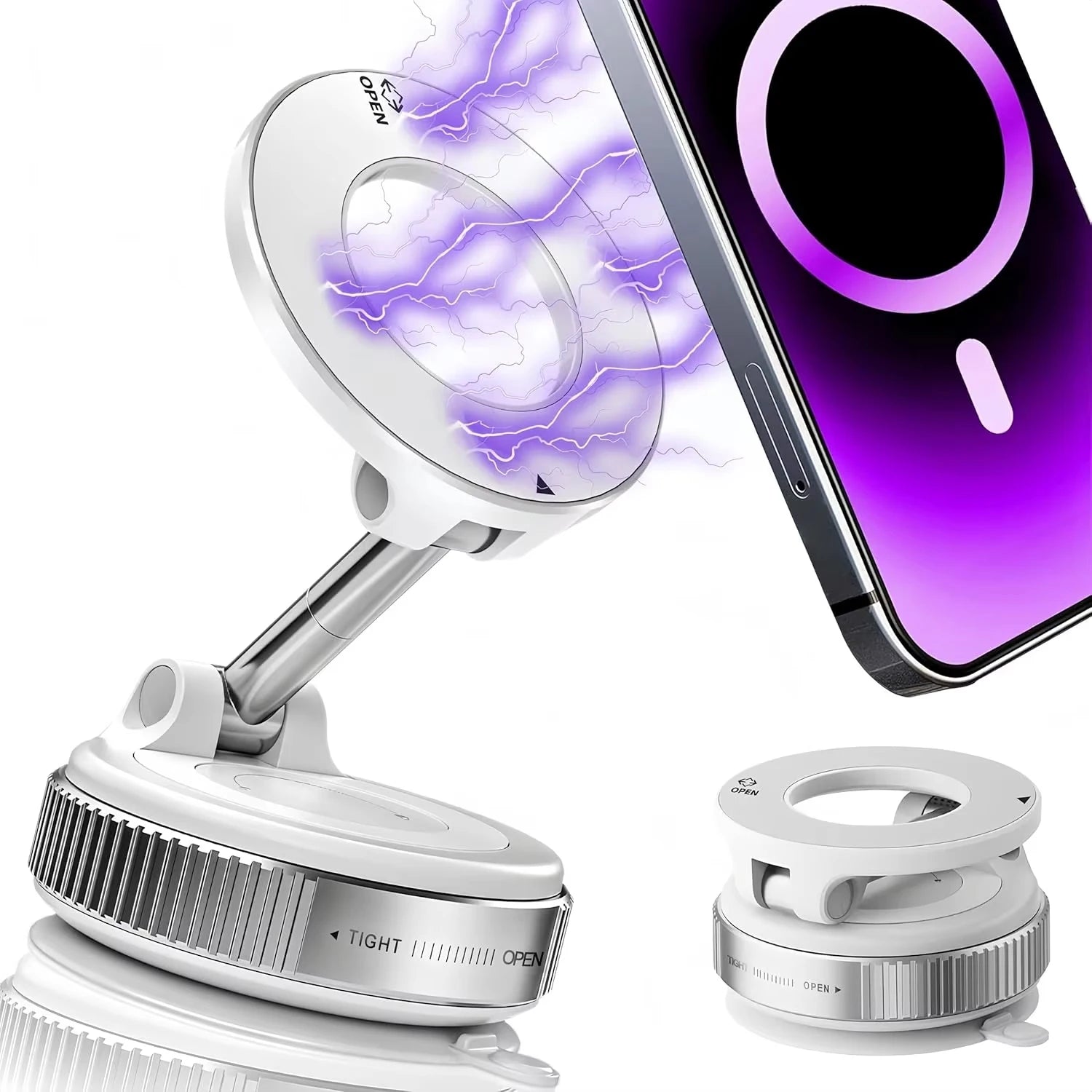 2026 Upgraded Vacuum Magnetic Car Phone Holder 360