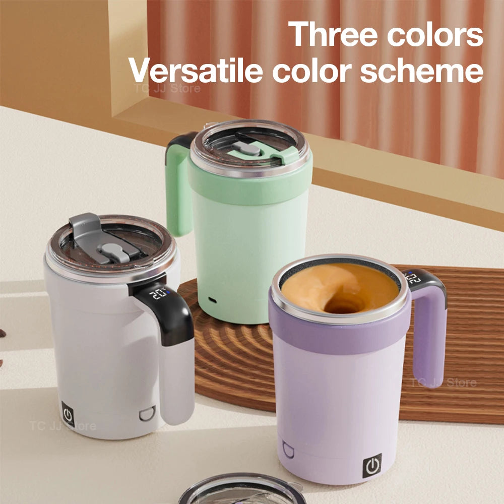 Stainless Steel Automatic stirring Coffee Mug